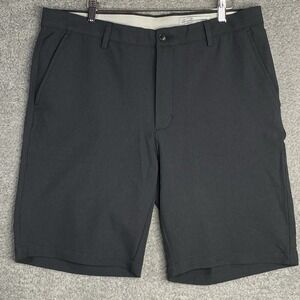 Greg Norman Travel Golf Shorts Size 36 Black Stretch Chino Style 10"‎ Inseam